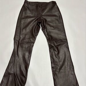 VD2 by Vakko Brown Leather Pants